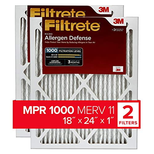 Ac Furnace Air Filter Mpr 1000 Micro ... Filtrete 18x24x1 